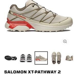 Salomon XT-Pathway 2 Women’s Athletic Shoes - Cream and Red
